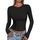 Cuptacc Langarmshirt Damen Eng Rundhals Komfort T Shirt Langarm Atmungsaktiv Oberteile Damen Crop Slim Fit Longsleeve Top Mädchen Schwarz S