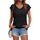 Suncife Damen-T-Shirt, Sommer, lockere Passform, Flügelärmel, V-Ausschnitt, T-Shirt, Schwarz, L