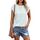 Cuptacc T Shirt Damen Elegant Tank Tops Crew Neck Tunika Elegant Tshirt Damen Baumwolle Basic Oberteile Sommer Minzstreifen M 38-40