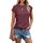 Cuptacc Tank Top Damen Sommer Rundhals Oberteile Damen Elegant Tops Cute Tshirt Basic Business Tshirt Bluse WineRed Klein S 34-36