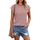 Cuptacc Damen Tshirt Elegante Tank Top Baumwolle Locker Oberteile Damen Sommer Fashion Shirt Gestreiftes Kniff Rotstreifen XL 46-48