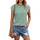 Cuptacc Tops Für Damen Elegante Oberteile Damen Lässige Tshirt Sommer Casual Oberteile Kurzarm Locker Shirt Frühling Grünstreifen XXL 50-52
