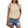 Cuptacc Tshirt Damen Tops Sommer Rundhals Oberteile Elegant Basic Bluse Kurzarm Damen Business Tunika CoffeeGrey 3XL 56-58