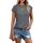 Cuptacc Tank Top Damen Sommer Rundhals Oberteile Damen Elegant Tops Cute T Shirt Basic Business Outfit Bluse Grau Klein S 34-36