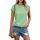Cuptacc Tank Top Damen Sommer Rundhals Oberteile Damen Elegant Tops Cute Tshirt Basic Business Tshirt Bluse Grün Klein S 34-36