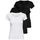 ONLY 3er Pack Damen T-Shirt schwarz oder weiß Kurzarm lang Basic Sommer T-Shirts XS S M L XL 15209153