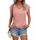Suncife Damen-T-Shirt, Sommer, lockere Passform, Flügelärmel, V-Ausschnitt, T-Shirt, Rose, XL