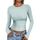 Cuptacc Tshirt Damen Sommer Eng Luftig Tops Für Damen Langarm Sonnenschutz Rundhals Dupe Longshirt Langarm Himmelblau L