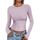Cuptacc Damen Tshirt Langarm Elegant Airy Blusen & Tuniken Für Damen Langarm Konvertierbar Trendy Oberteile Enganliegend Hellviolett XXL
