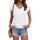 Suncife Damen-T-Shirt, Sommer, lockere Passform, Flügelärmel, V-Ausschnitt, T-Shirt, weiß, S