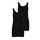 ONLY Damen 2er-Pack Tank-Top Oberteil Verschiedene Träger Shirt Unterhemd, Farbe:Black1, Größe:XL