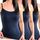 HERMKO 1560 3er Pack Damen Träger Top - 100% Bio-Baumwolle, Unterhemd in Feinripp-Qualität - Weich, Strapazierfähig & Vielseitig für jeden Look, Farbe:Marine, Größe:48/50 (XL)