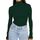 DUOEASE Langarmshirt Damen Slim Fit Casual Gerippt Rollkragenpullover Damen Herbst Winter Top Basic Einfarbig Langarm Tshirt(Grün S