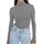 DUOEASE Longsleeve Damen Slim Fit Einfarbig Basic Langarmshirt Damen Rollkragen Langarm Casual Tshirt Herbst Winter Top(Grau XL