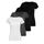 ONLY Damen Onllive Love SS Oneck TOP JRS, Dark Grey Melange/Black/Black/, L