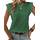 Zeagoo Top Damen Sommer Locker Cap Ärmel Tank Top Basic Tops für Damen Sommertop Elegant Rundhals Ärmellose Bluse Leuchtend Grün XXL
