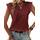 Zeagoo Tops für Damen Locker Basic Tanktop Cap Ärmel Sommertop Elegant Ärmellose T Shirt Rotwein S