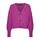 VERO MODA Damen Vmlea Ls V-Neck Cuff Cardigan Noos Strickjacke, Wild Aster, XS EU