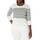 Amazon Essentials Damen Leichter, Langärmeliger Pullover Mit Rundhalsausschnitt (Erhältlich in Übergröße), Schwarz Weiß Platzierter Streifen, XXL
