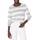 Amazon Essentials Damen Leichter, Langärmeliger Pullover Mit Rundhalsausschnitt (Erhältlich in Übergröße), Hellgrau Meliert Streifen, XXL