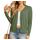 GRECERELLE Strickjacke Damen mit Knöpfen und V Ausschnitt Leichte und sommerliche Cardigan Damen Eleganter mit Spitze (Armeegrün, L)