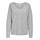 ONLY Damen Warmer Strickpullover | Knitted Basic Stretch Sweater | Langarm V-Ausschnitt Shirt ONLCAMILLA, Farben:Grau, Größe:M