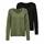 ONLY Damen ONLCAMILLA V-Neck Strickpullover 2-Pack, Winter Moss Melange/Schwarz, M