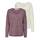 ONLY Damen ONLCAMILLA V-Neck Strickpullover 2-Pack, Rose Brown Melange/Birch Melange, M