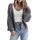 Hotouch Strickjacke Damen Casual Weich Lässig V-Ausschnitt Knopfleiste Jacke Casual Weich Frühling Herbst Outerwear Dunkelgrau Strickmantel XL