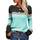 Tankaneo Damen Pullover Colorblock Langarm Rundhals Strickpullover Gestreift Slim Fit Strickwaren Tops