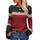 Tankaneo Damen Pullover Colorblock Langarm Rundhals Strickpullover Gestreift Slim Fit Strickwaren Tops