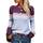 Tankaneo Damen Pullover Colorblock Langarm Rundhals Strickpullover Gestreift Slim Fit Strickwaren Tops