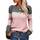 Tankaneo Damen Pullover Colorblock Langarm Rundhals Strickpullover Gestreift Slim Fit Strickwaren Tops