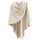 PULI Damen Poncho Schal mit Kaschmir Strick Cape Cardigan für Frauen , 1-beige, Gr. Einheitsgröße