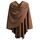 PULI Damen Poncho Schal Cashmere Feeling Strick Cape Cardigan Für Frauen Geschenk Für Mutter Karamell