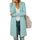 OUGES Strickjacken füR Damen Lang Cardigan Elegante Leicht Strickjacke Herbst Strickjackenpullover mit Taschen Mintgrün S