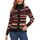 Enjyam Damen Strickjacke Langarm Rundhals Cardigan mit Norweger Strickmuster Weiche Strickweste mit Knopfleiste Schwarz,M