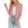 Enjyam Damen Strickjacke Langarm Elegant Kurz Cardigan mit Knöpfe Rundhals Weiche Leichte Jacke zum Top Kleid Lachsrosa,L