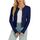 Enjyam Damen Strickjacke Langarm Elegant Kurz Cardigan mit Knöpfe Rundhals Weiche Leichte Jacke zum Top Kleid Navy,S