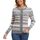 Enjyam Damen Strickjacke Langarm Rundhals Cardigan mit Norweger Strickmuster Weiche Strickweste mit Knopfleiste Grau,XL
