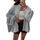 Saodimallsu Strickjacke Damen Kurz Laternenärmel Cardigan Knopfleiste Open Front Sweater Langarm Lose Strickmantel Herbst Winter Gestrickt Jacke Grau S