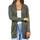ONLY Damen Lange Strickjacke mit Taschen Stretch Casual Langarm ONLLESLY Open Cardigan Noos Gerippt, Farben:Grün, Größe:XS