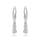 Swarovski Stilla Attract Trilogy Ohrringe, Weiss, Rhodiniert