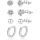 LOUMILEO Ohrstecker Silber 925 4 PaarSilber Ohrringe Damen Hypoallergen Cubic Zirkonia Ohrstecker Set ohrringe Silber 925 Stecker für mehrere Piercings