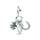 PANDORA Moments Vierblättriges Kleeblatt, Herz und Hufeisen Dreifacher Charm-Anhänger aus Sterling Silber, Kristallen, Zirkonia, Kompatibel Moments Armbändern, 792755C01