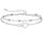 Jbniuay Fußkettchen für Damen 925 Sterling Silber - Infinity Herz Fußkette - Damen Fußkettchen - Fußkette Verstellbare 23+5cm - Geschenke für Frauen/Mädchen/mama/mutter (Silber)