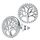 Lydreewam Lebensbaum Ohrringe für Damen 925 Sterling Silber Ohrstecker mit Geschenkbox für Weihnachten Geburtstag Muttertag, Durchmesser 10mm