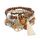 SHUBEIEUMI Boho Holzperlen Armband, 4 Stück Boho Quaste Armband für Damen, Frauen Baum des Lebens Charm Statement Armreifen, Kristall Perle