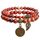 Farfume Chakra Armbänder für Frauen - Kristalle Armband Frauen natürliche Edelsteine Yoga Reiki - ein Satz von Doppel-Armbänder(Rot und Baum des Lebens(Klein)