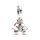 PANDORA Moments Bicolor Hochzeitsglocken Doppelter Charm-Anhänger mit rosevergoldeter Metalllegierung Moments Collection, kompatibel Moments Armbändern, 782592C01